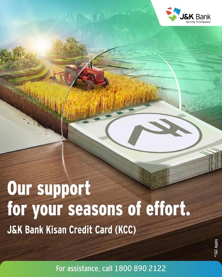 J K Banks Kisan Credit Card provides timely credit support to farmers for cultivation and allied activities, ensuring smooth...