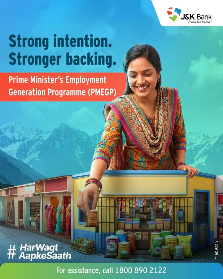 J K Bank facilitates PMEGP to support micro enterprises with financial assistance, helping generate employment and promote s...