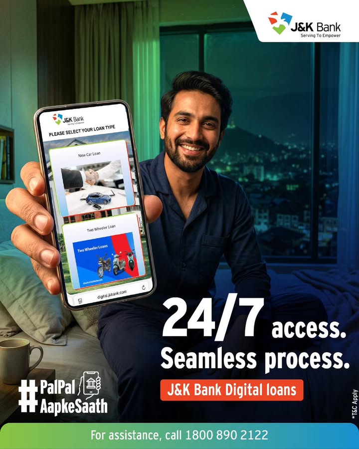 With J K Banks Digital Loans Portal, apply for loans anytime, anywhere
