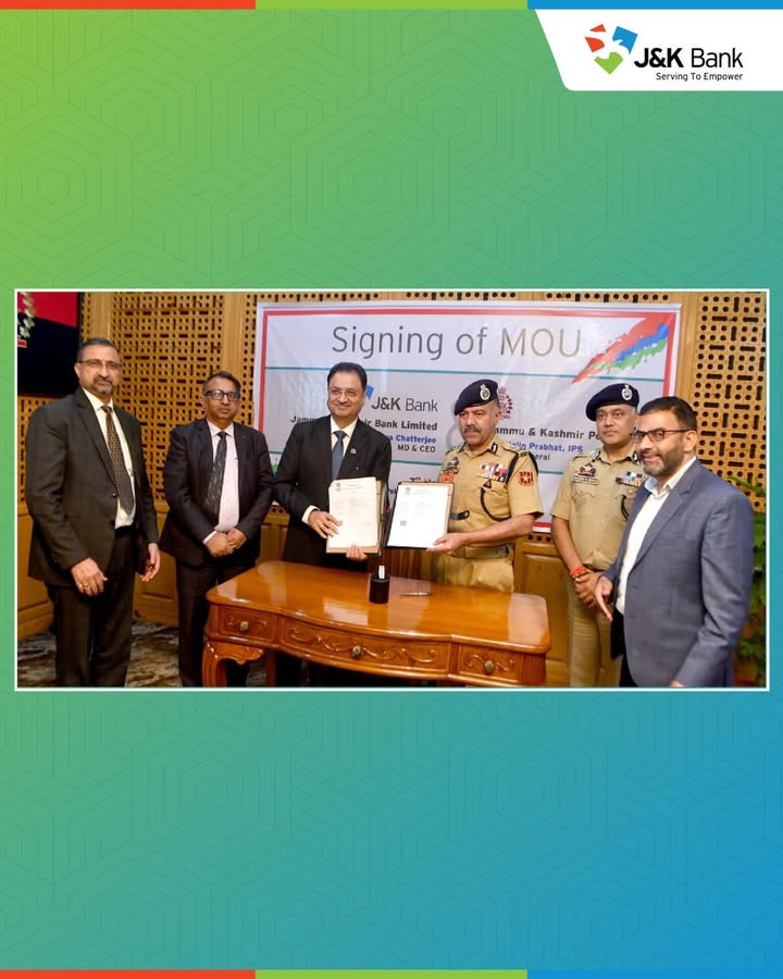 J K Bank deepens strategic partnership with J K Police Historic MoU addendum strengthens welfare and financial security co...