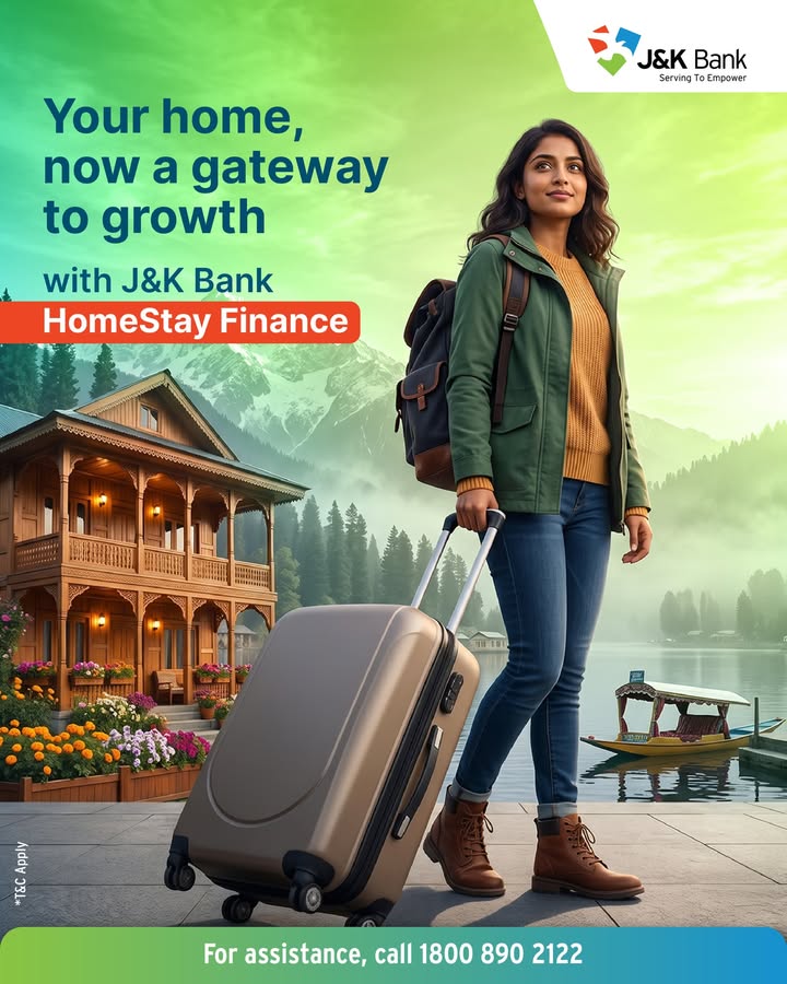 J K Bank HomeStay Finance helps you create comfortable spaces for travellers while building a steady income stream