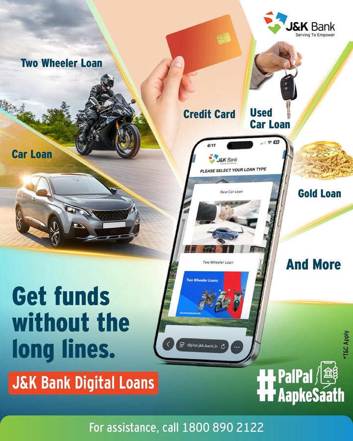 What if getting a loan was as easy as ordering your morning chai With J K Bank Online Loans Portal, it is now possible