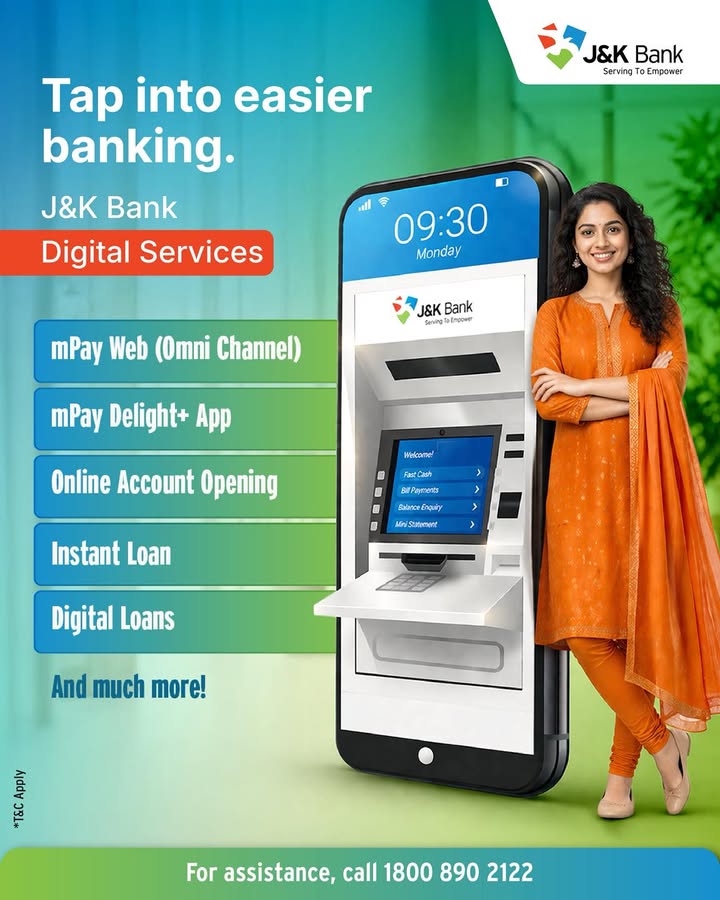 Why wait in line when you can bank online J K Bank Digital Services make everyday banking easier, quicker and closer to yo...