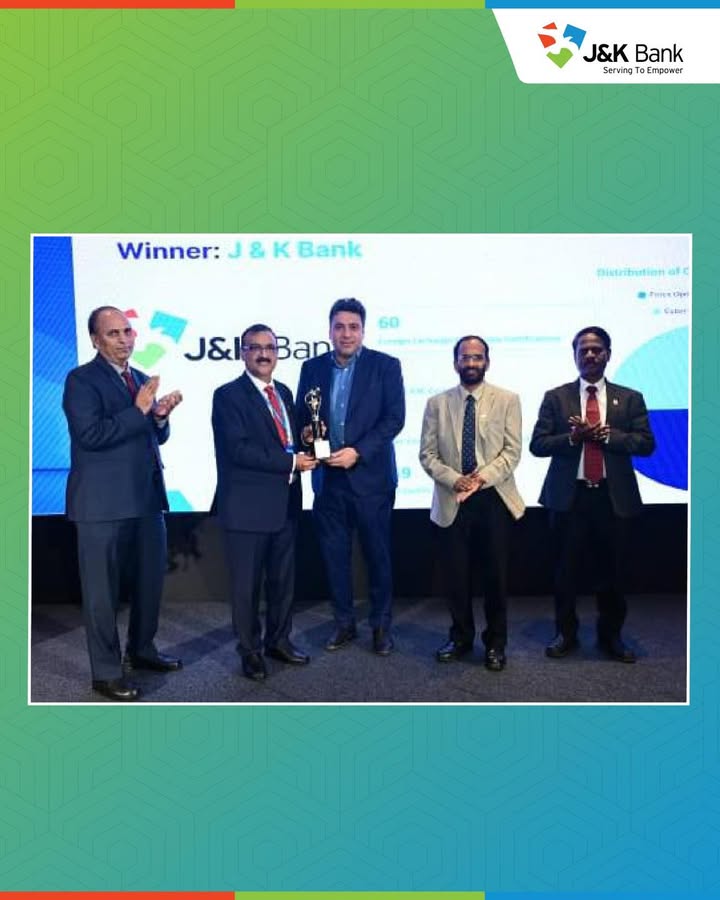 J K Bank wins IIBF Award of Excellence Recognition reflects Bank s strong commitment to continuous professional development...