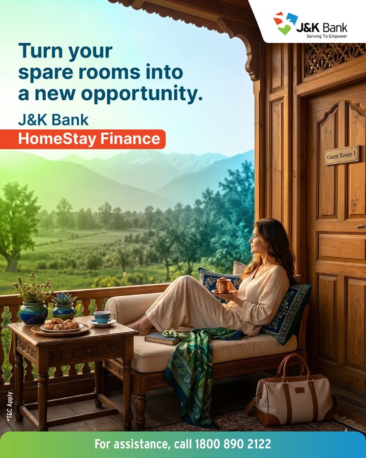 Turn your hospitality dreams into reality with J K Bank HomeStay Finance