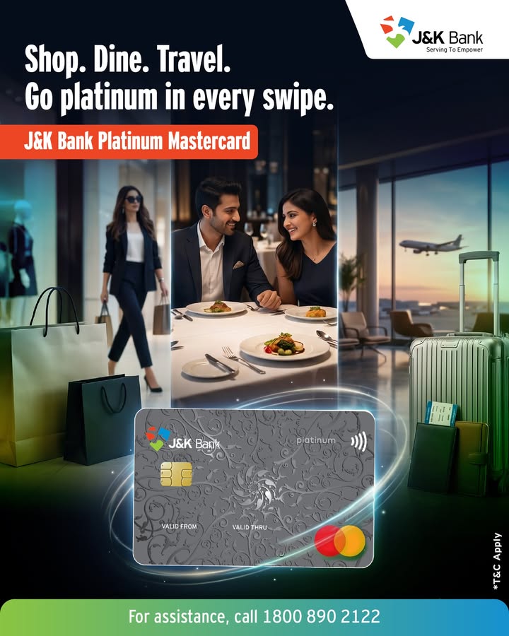 From shopping and dining to daily essentials, enjoy rewarding experiences and seamless payments with the J K Bank Platinum C...