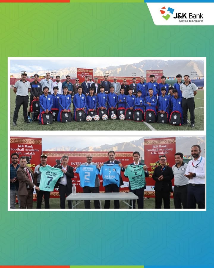MD CEO interacts with trainees at J K Bank s Ladakh Football Academy Reaffirming the Bank s commitment to nurturing spor...