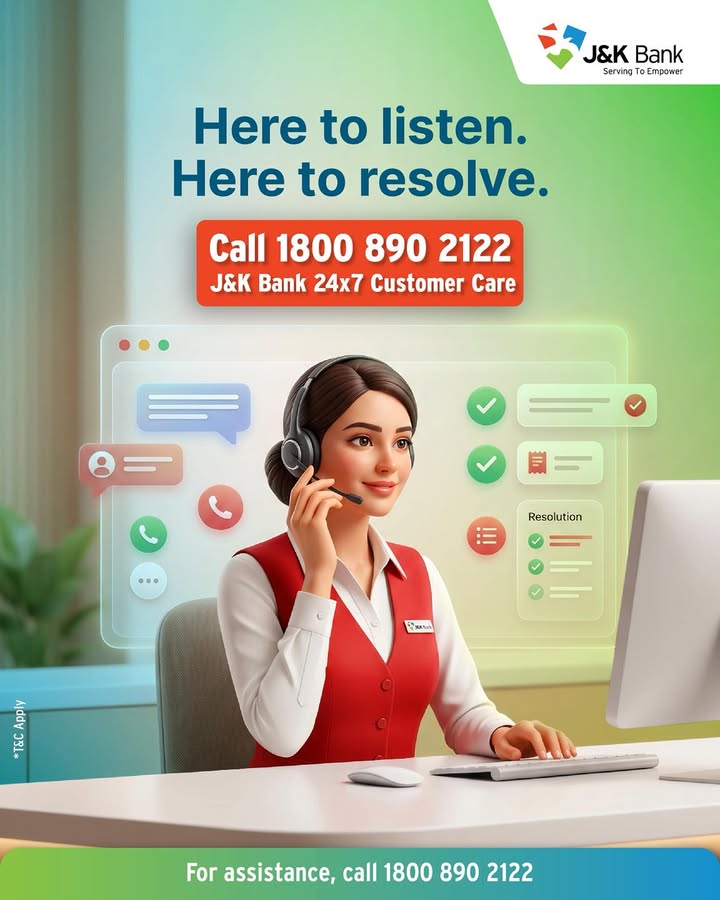 Whether it s a query, request or support you need, J K Bank Customer Service is committed to making your banking experience ...