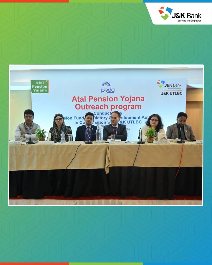 J K UTLBC and PFRDA hold APY Outreach Programme in Jammu Reinforcing the collective commitment towards expanding social sec...