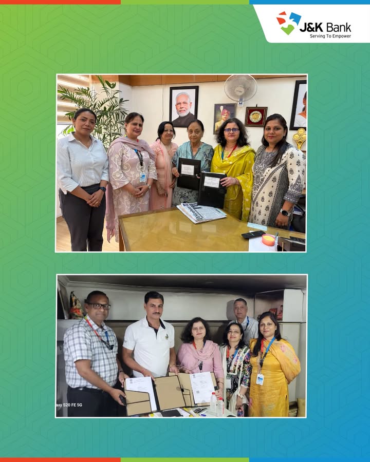 J K Bank expands Corporate Salary Package portfolio with two new institutional partnerships in Jammu Strengthening institut...