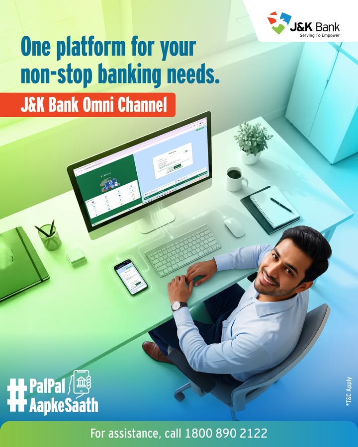 Experience seamless banking with the J K Bank Omni Channel