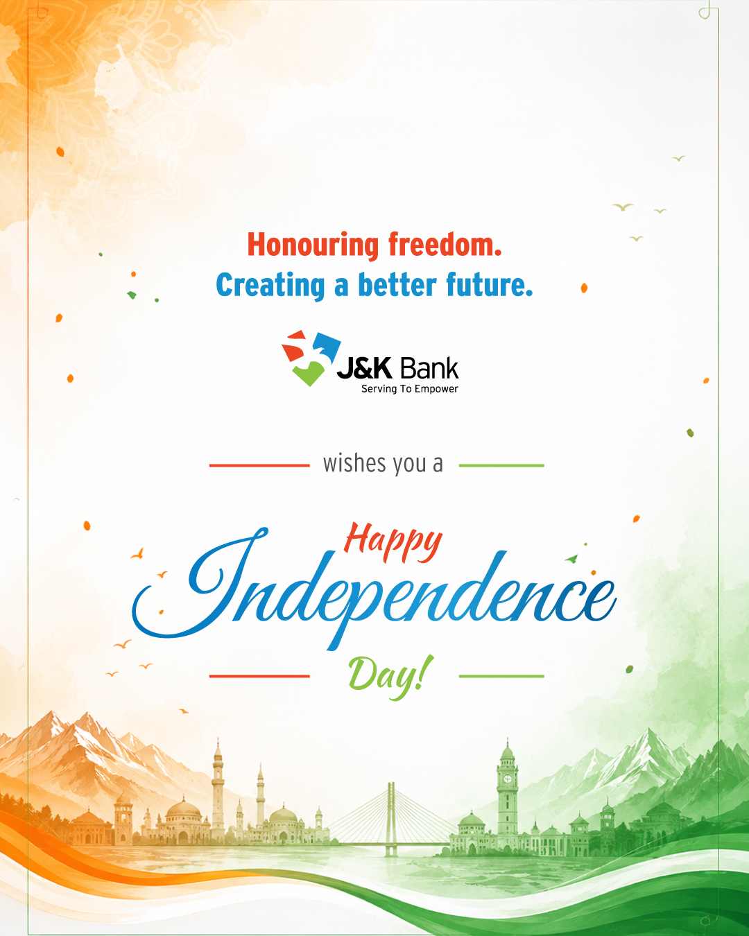 Freedom gave us the right to dream. Every step we take towards a better tomorrow gives it new meaning