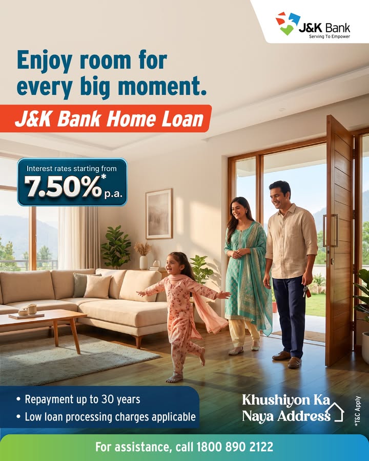 Stop renting your dreams start owning them Turn your vision of a perfect home into reality with a J K Bank Housing Loan