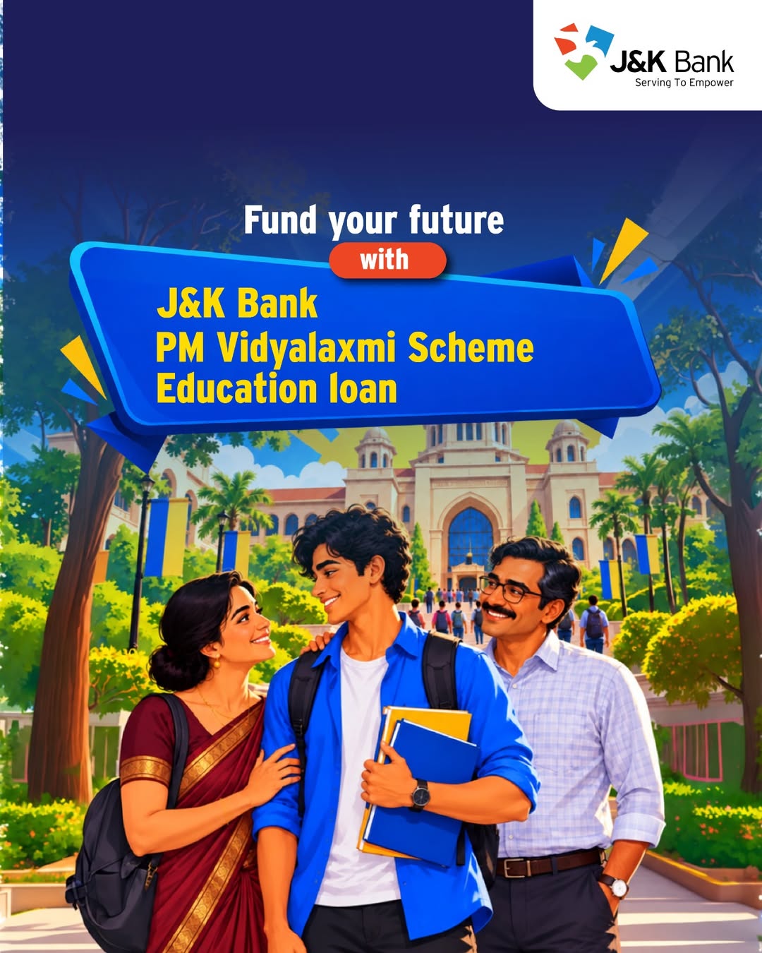 With J K Bank PM Vidyalaxmi Scheme, take a confident step towards higher education, and focus on building the future you ve ...