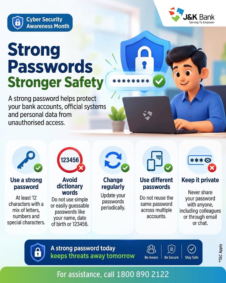 Your password is the key to your digital accounts. Make sure its a strong one