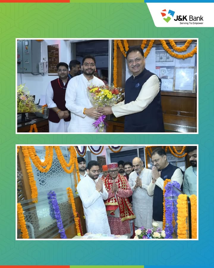 J K Bank inaugurates fresh currency facility at Shri Mata Vaishno Devi shrine On the eve of Navratri, J K Bank further stre...