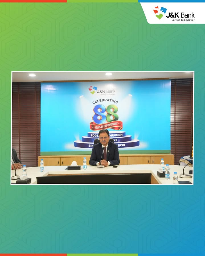 J K Bank marks 88 years of empowering people, renews commitment to sustainable growth Marking 88 years of its journey of fi...