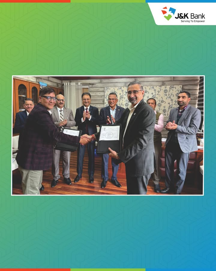 J K Bank signs MoU with J K Government for customised banking services to Govt