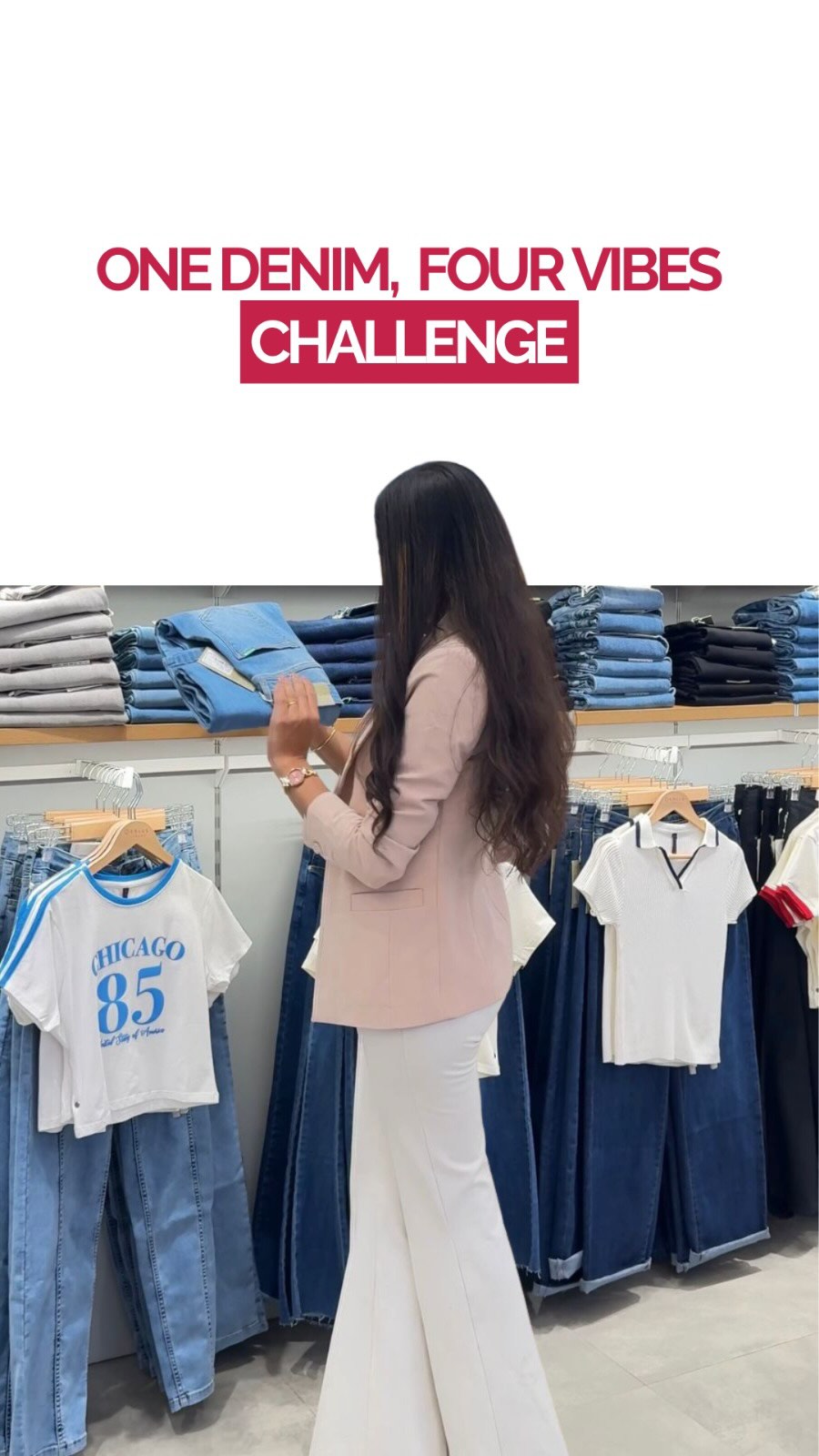 I tried the 1 jeans, 4 looks challenge at the Kraus Phoenix store, Indore and I m low key obsessed with every single outfi...