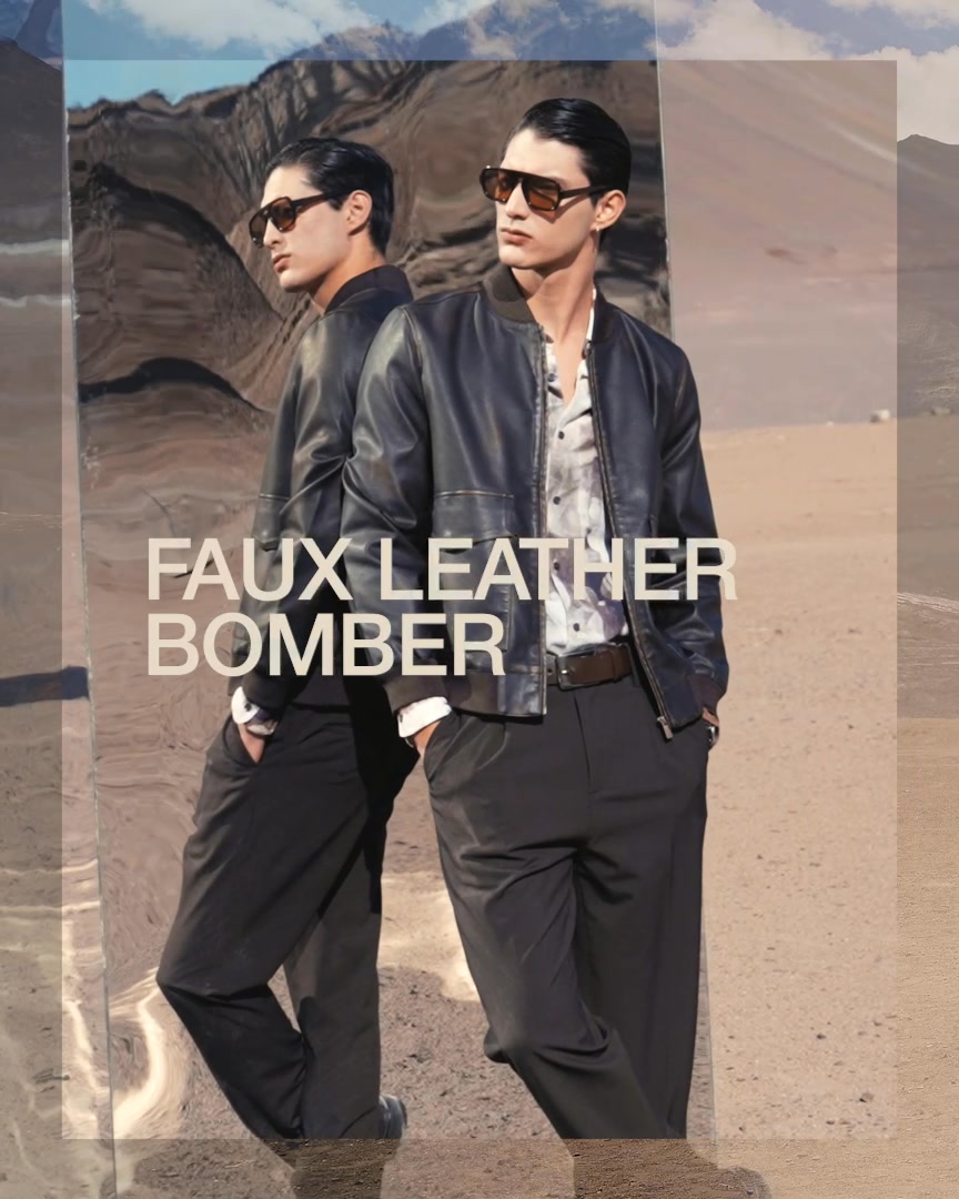 Prints and faux leather, layered the tonal way Shop the look, wear it your way Mufti All Same Campaign, Mufti AW25, Tonal B...