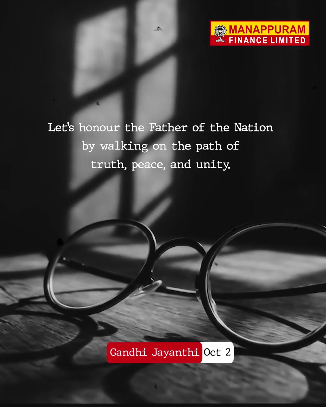 On this Gandhi Jayanthi, lets celebrate the values of truth, non violence, and harmony that inspire us even today