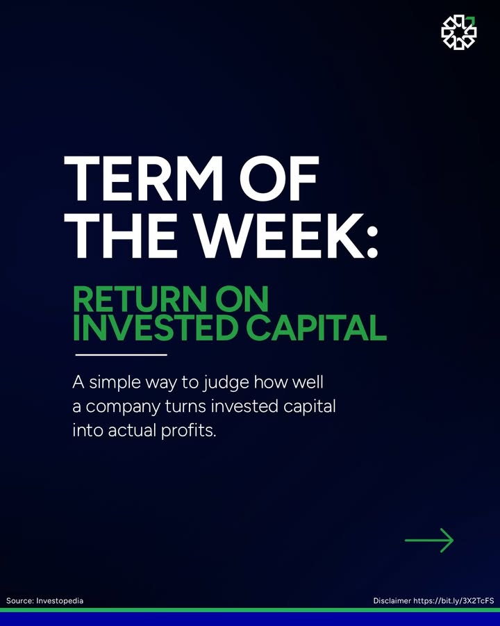 Heres our term of the week ROIC Return on Invested Capital 