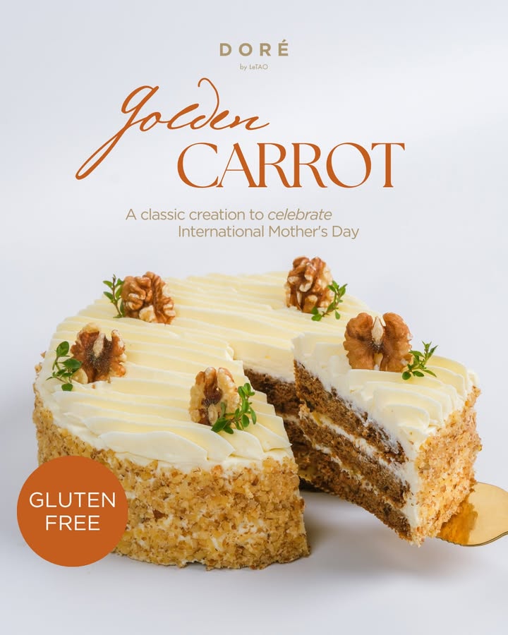 Golden Carrot blends warm spices, finely grated carrots, and luscious cream cheese frosting, finished with a delicate walnut...