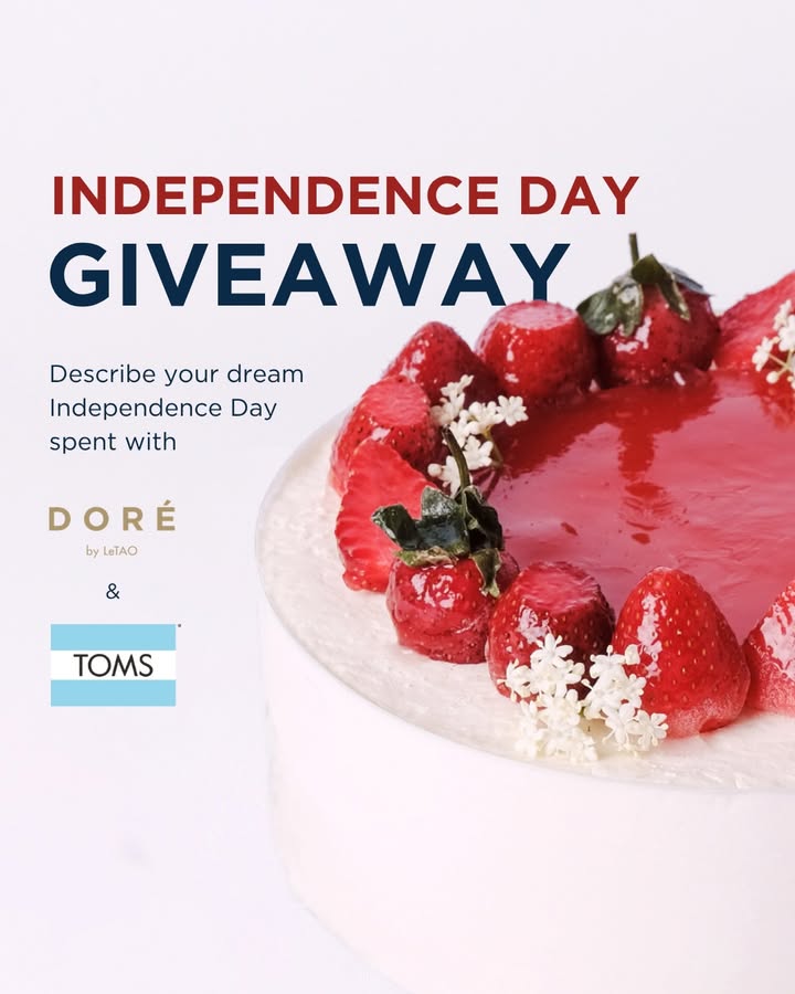  GIVEAWAY ALERT Celebrate Independence Day in style with TOMS Indonesia shoes and Birthday Cake Hampers cake ...
