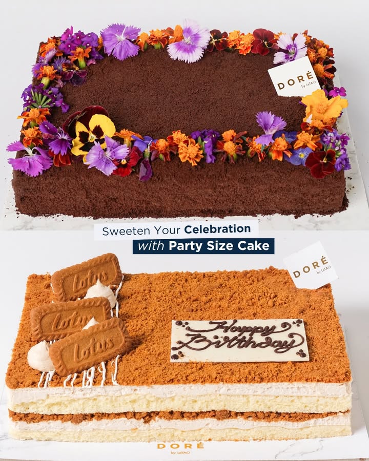 Sweeten your celebrations with Party Size Cake selections Made for sharing, made for gathering, and made to give every...