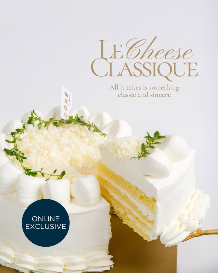 All it takes is something classic and sincere Meet Le Cheese Classique, a classic cake with timeless cheese layers tha...