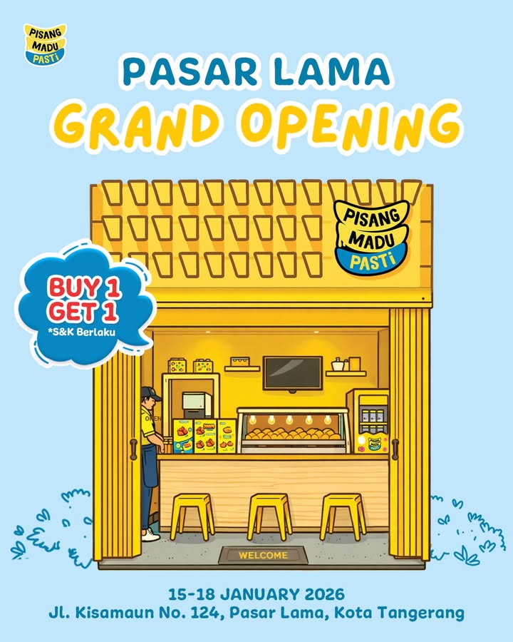 GRAND OPENING ALERT pisangmadupasti akhirnya hadir di Pasar Lama, Tangerang Yes Sekarang makin dekat dan makin...