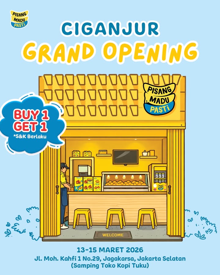GRAND OPENING ALERT pisangmadupasti resmi buka cabang baru di Ciganjur Yes, kita makin dekat dan makin gampang ...