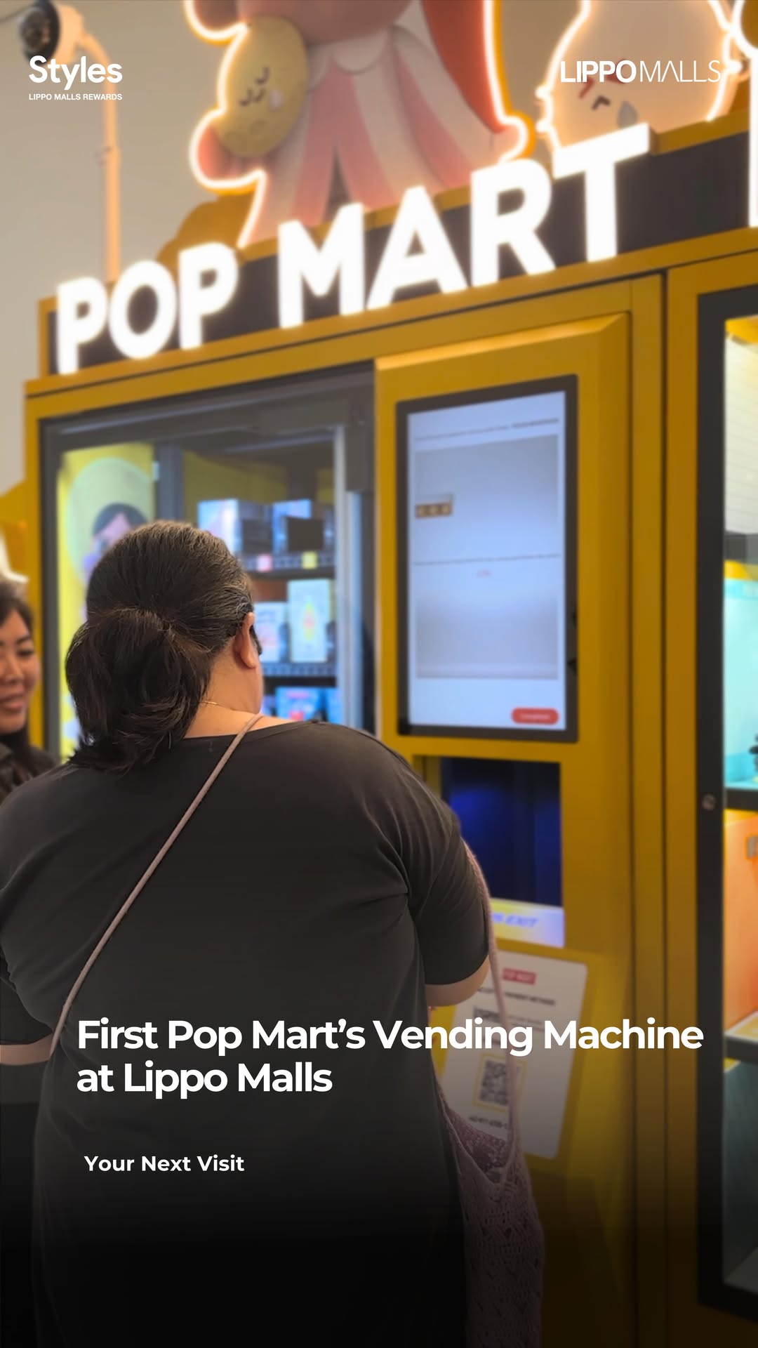  First POP MART Vending Machine di Lippo Malls Sekarang beli POP MART makin seru