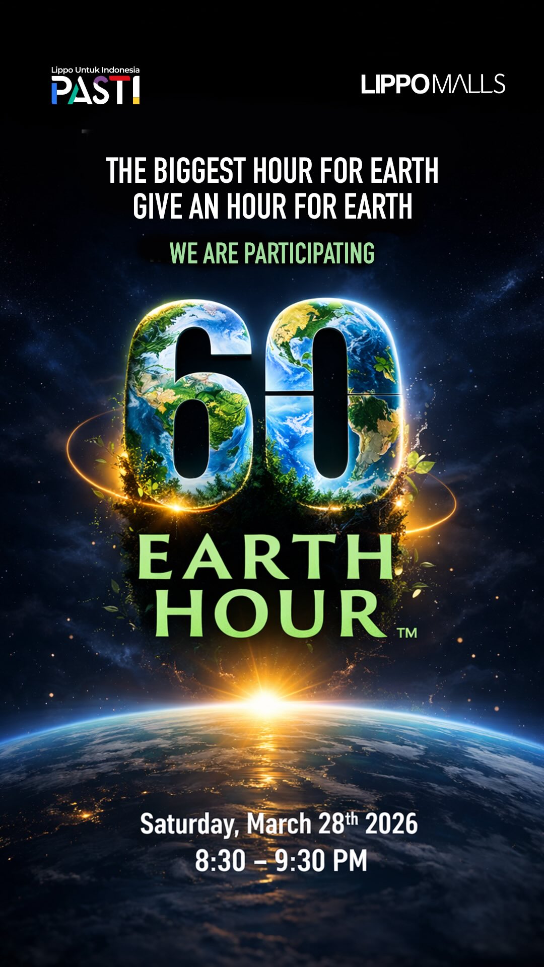 Earth Hour merupakan gerakan global yang bertujuan meningkatkan kesadaran akan pentingnya penghematan energi dan kepedulian ...