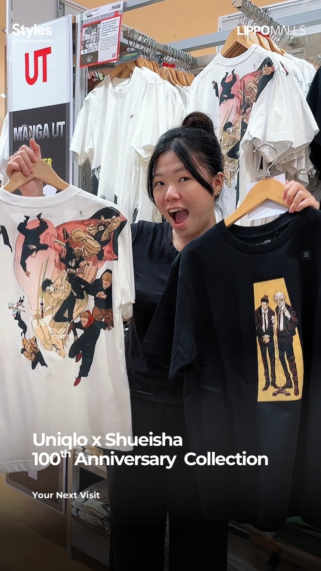 UNIQLO Manga UT x Shueisha 100th hadir di Lippo Malls Buat kamu pecinta anime manga, ini koleksi yang wajib bang...