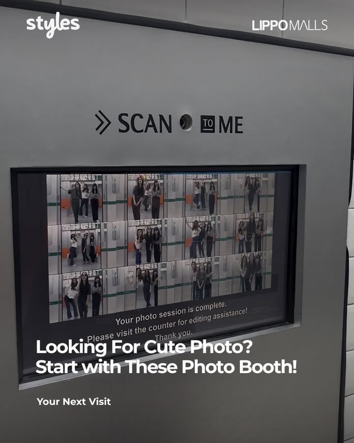 Ini dia spot photo booth gemes aesthetic yang lagi waiib kalian coba kalau ke Lippo Malls Tag bestie dan pasanga...