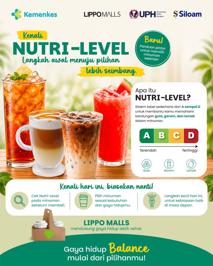 Minuman manis favoritmu tetap bisa dinikmati, asal lebih mindful dalam memilih Sekarang, kenalan yuk sama Nutri Level, ...