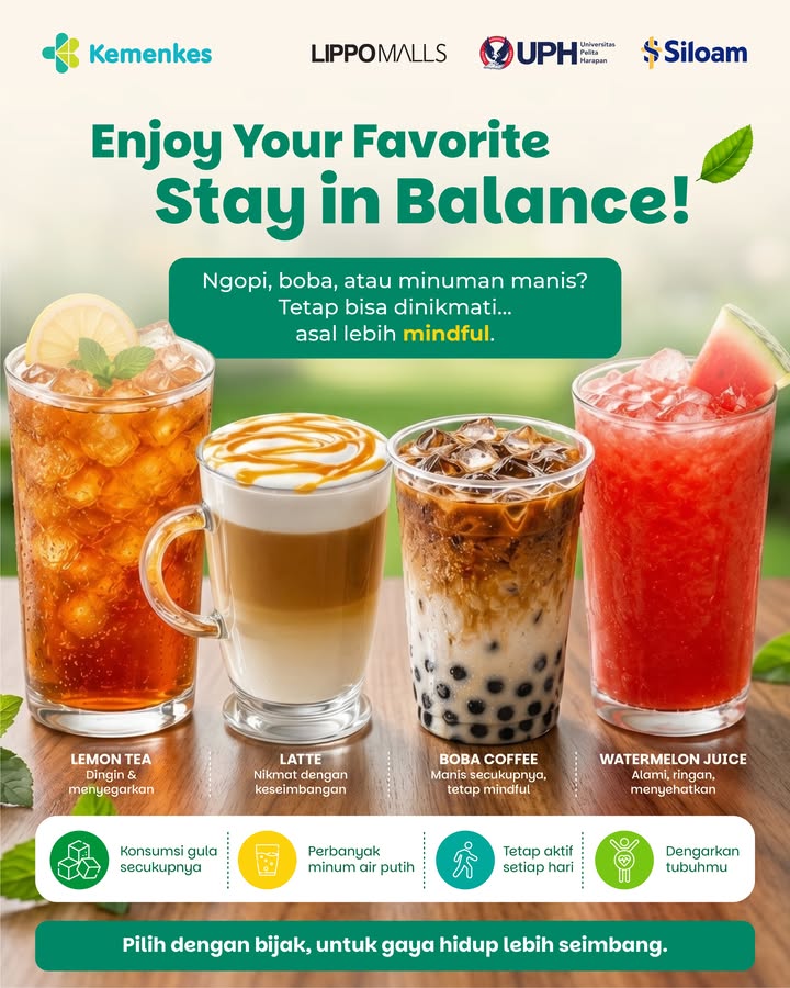 Ngopi, boba, dan minuman manis tetap bisa dinikmati, asal lebih mindful dalam memilih Karena konsumsi gula, garam, dan ...