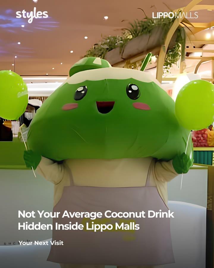 Saat coconut water nggak lagi sekadar coconut water Di Lippo Malls, kamu bisa nemuin racikan yang lebih playful dari P...