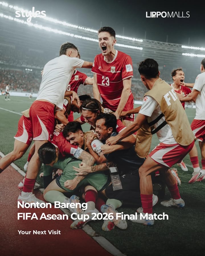 Nobar Final FIFA ASEAN Cup 2026 di Lippo Malls Pertandingan penentuan gelar juara ASEAN Cup 2026 antara Timnas Ind...