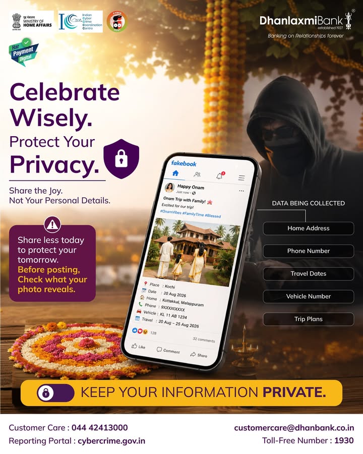 Share the joy, not your personal details. Before you post, check what your photo reveals and keep your information private