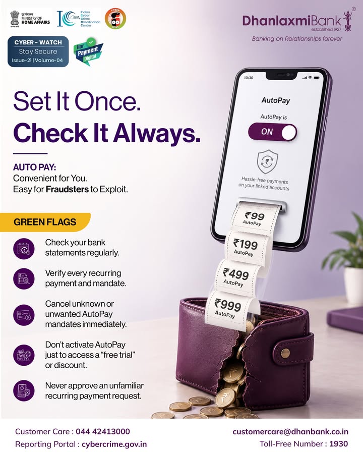 AutoPay offers convenience, but leaving it unmonitored makes it easy for fraudsters to drain your account