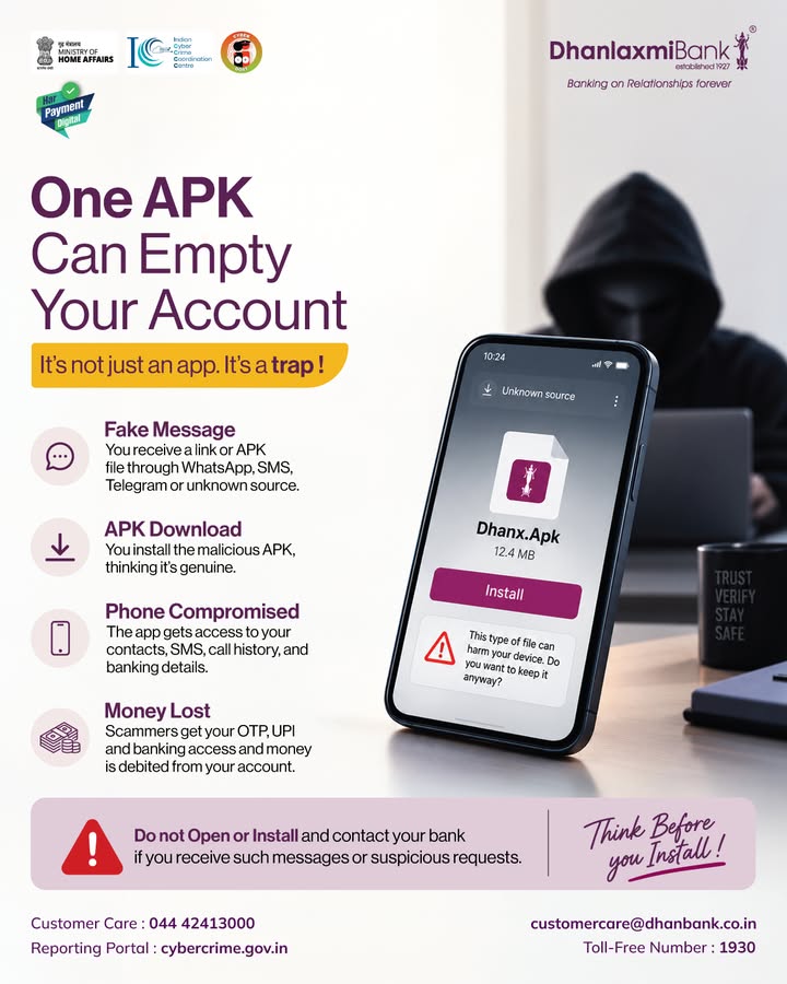 One APK can put your bank account at risk. Verify before you download, because what looks like an app could be a trap