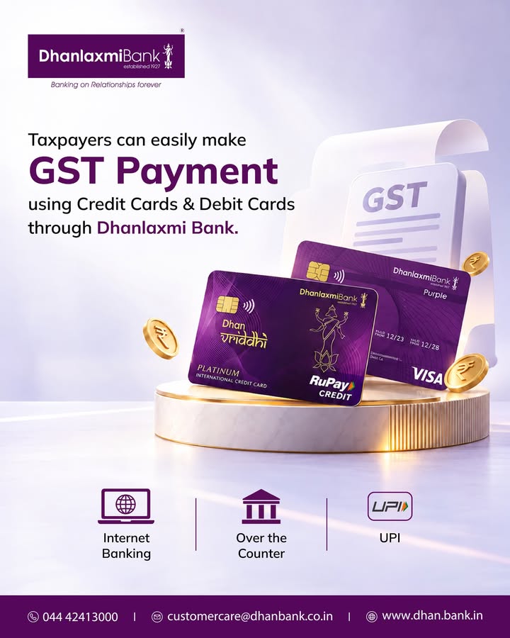 GST payments made simpler Pay your GST through credit card, debit card, internet banking, over the counter, or UP...