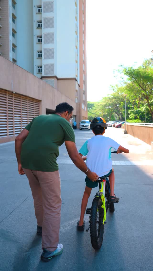 That moment when they finally overcome the fear of riding on their own and your heart does a little victory dance.