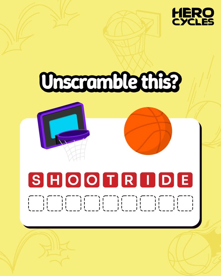 Can you crack the code Comment below herocycles jumpshot unscramble joyofmovement