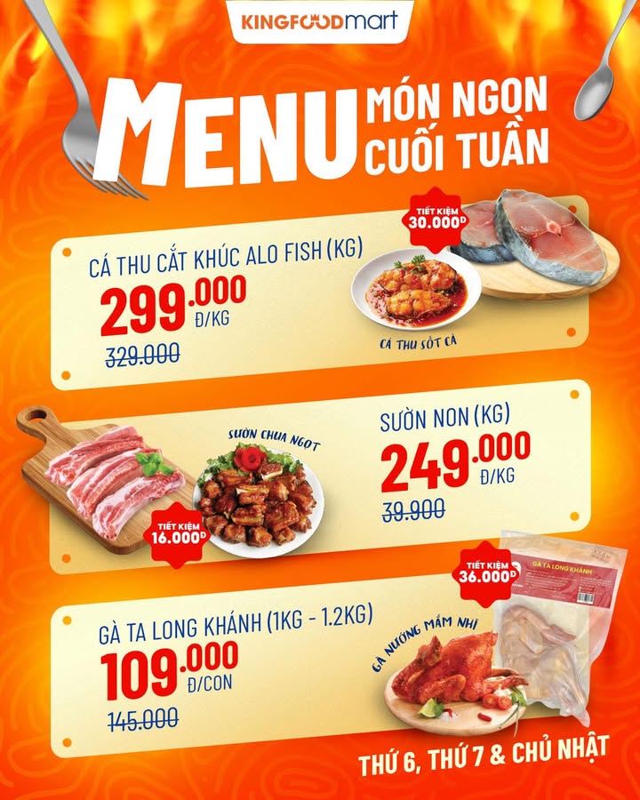  MENU CU I TU N L N M N NGON, GI V A T I Cu i tu n m ch a bi t n g Kingfoodmart c s n...