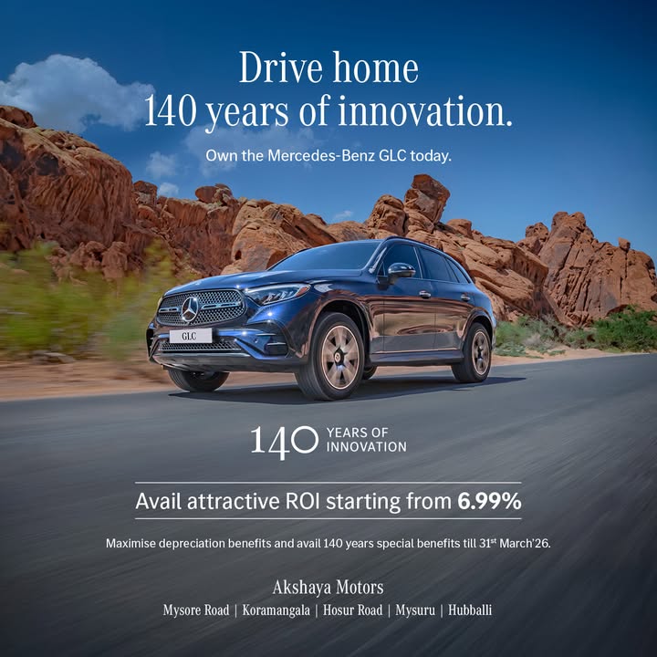 140 years of innovation Own the Mercedes Benz GLC with attractive ROI starting from 6.99 