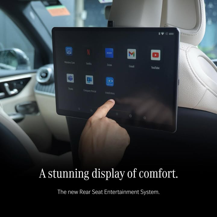 The new rear seat entertainment system is in