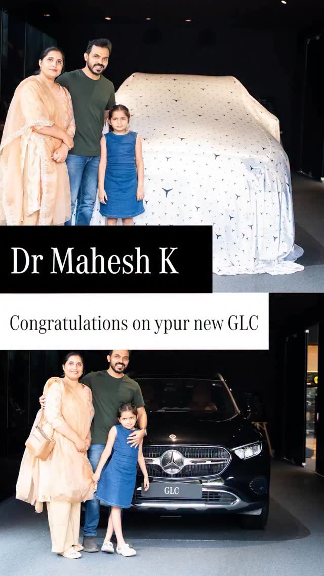 Congratulations Dr Mahesh K on your Mercedes Benz GLC, A car with a certain fluency in the way it glides, responds, and hold...